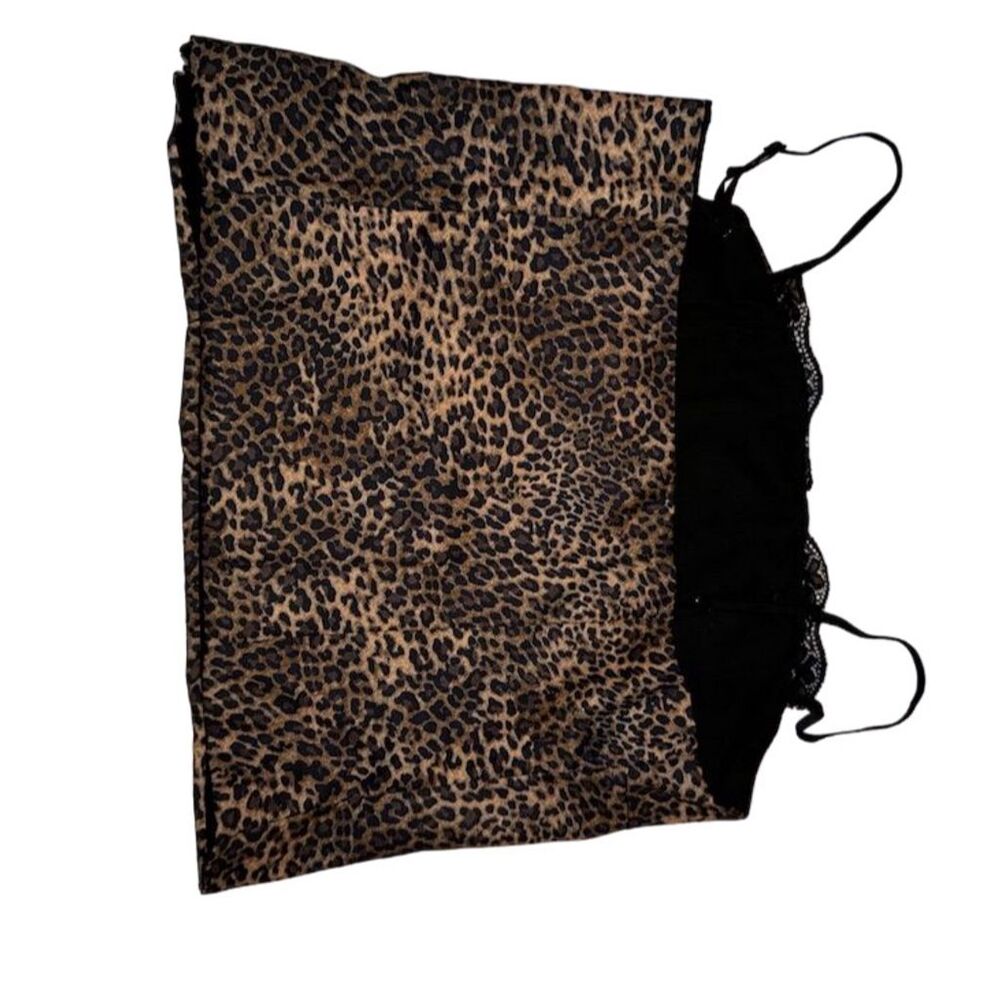 PrettyLittleThing Women's Leopard Print Lace Trim Cami Top Size M